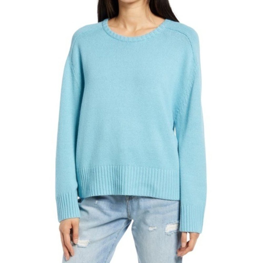 TREASURE & BOND Knit Crewneck Sweater - Milky Blue - NWT